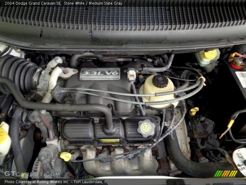 Stone White / Medium Slate Gray 2004 Dodge Grand Caravan SE