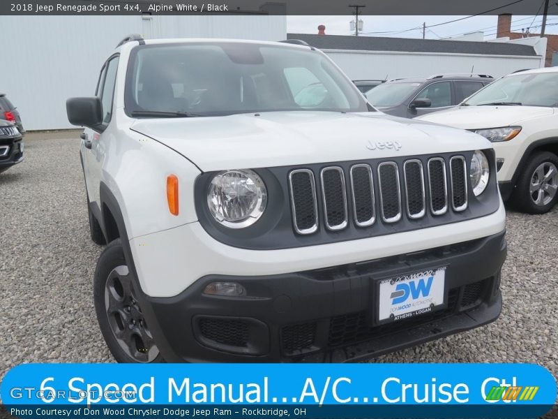 Alpine White / Black 2018 Jeep Renegade Sport 4x4