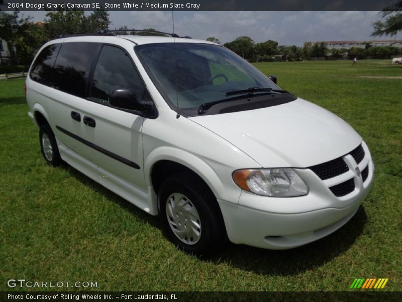 Stone White / Medium Slate Gray 2004 Dodge Grand Caravan SE