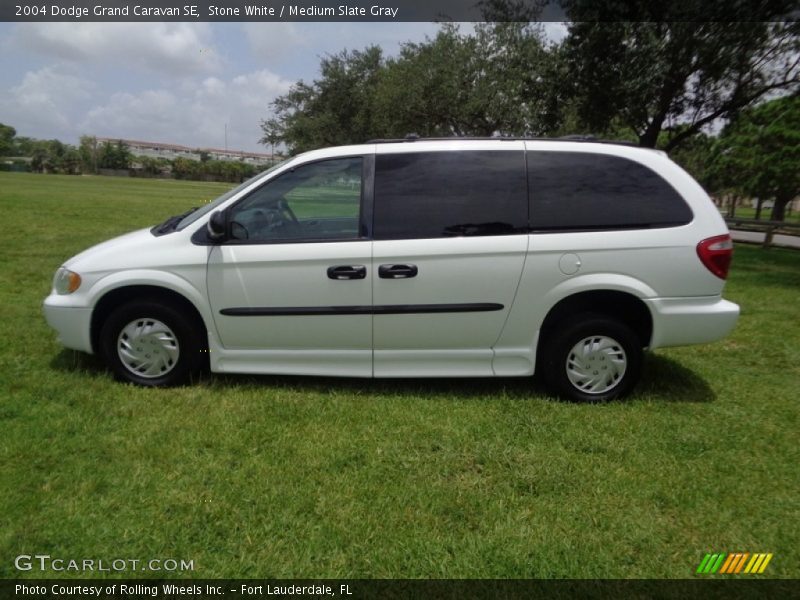 Stone White / Medium Slate Gray 2004 Dodge Grand Caravan SE