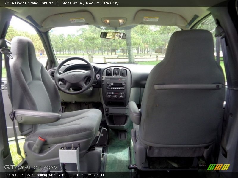 Stone White / Medium Slate Gray 2004 Dodge Grand Caravan SE