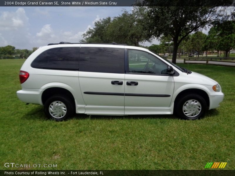 Stone White / Medium Slate Gray 2004 Dodge Grand Caravan SE