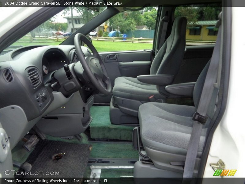 Stone White / Medium Slate Gray 2004 Dodge Grand Caravan SE