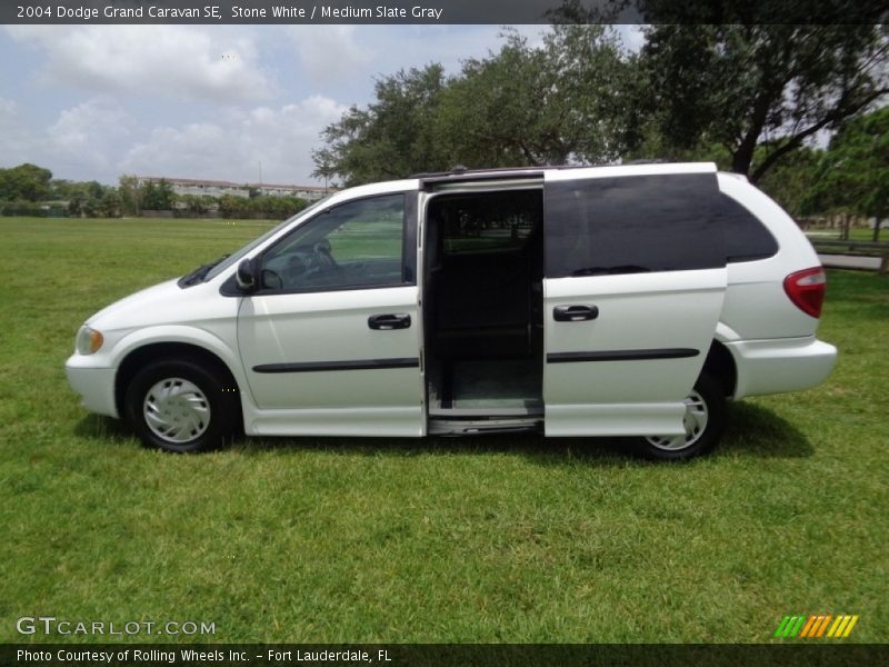 Stone White / Medium Slate Gray 2004 Dodge Grand Caravan SE