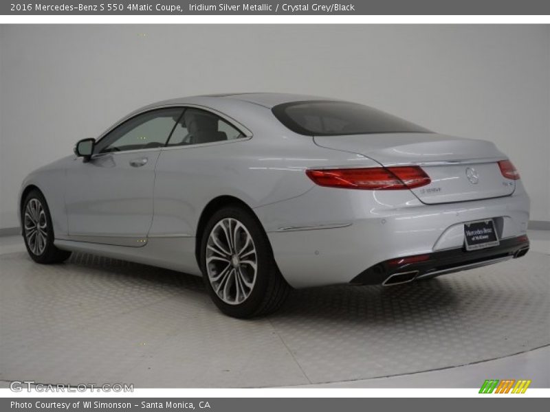 Iridium Silver Metallic / Crystal Grey/Black 2016 Mercedes-Benz S 550 4Matic Coupe