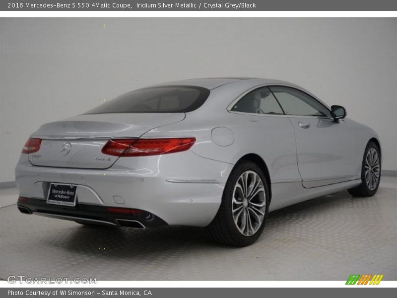 Iridium Silver Metallic / Crystal Grey/Black 2016 Mercedes-Benz S 550 4Matic Coupe