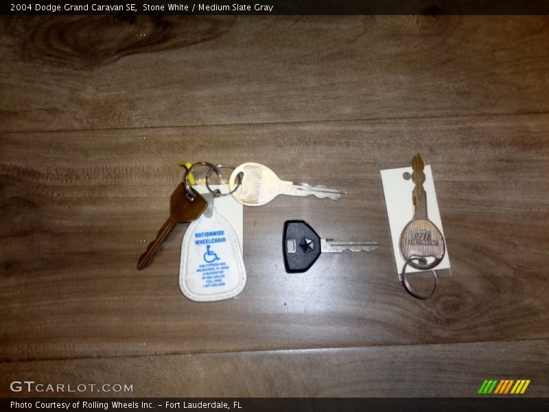 Stone White / Medium Slate Gray 2004 Dodge Grand Caravan SE