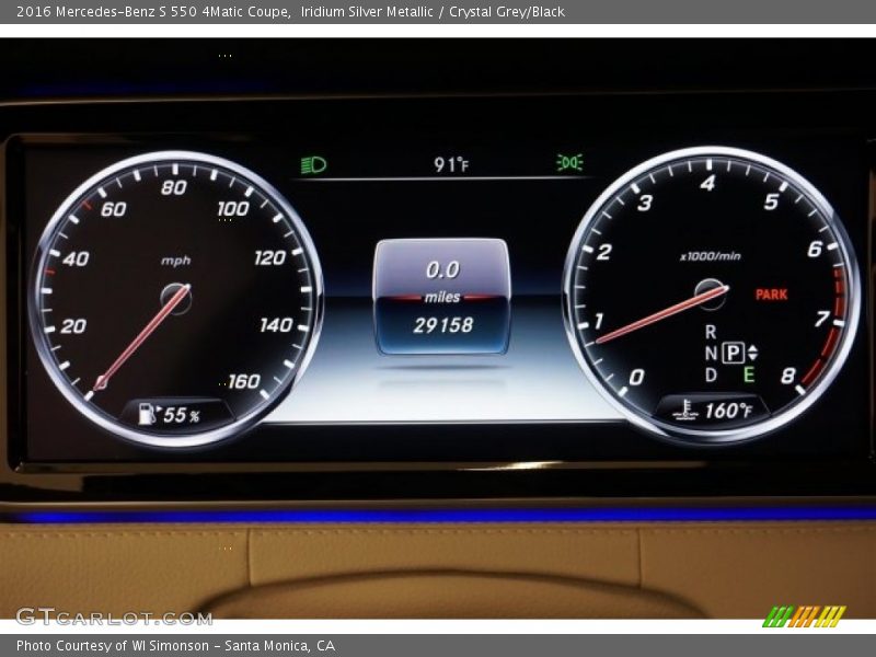 Iridium Silver Metallic / Crystal Grey/Black 2016 Mercedes-Benz S 550 4Matic Coupe