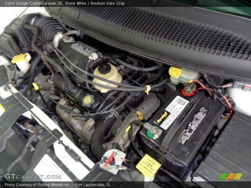 Stone White / Medium Slate Gray 2004 Dodge Grand Caravan SE