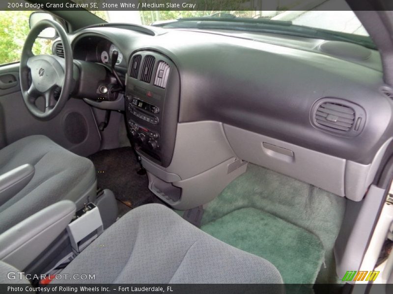 Stone White / Medium Slate Gray 2004 Dodge Grand Caravan SE