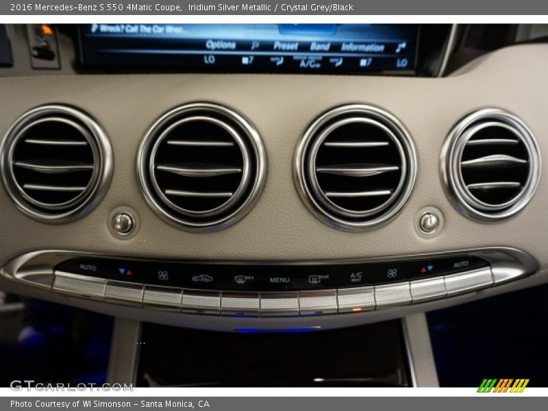 Iridium Silver Metallic / Crystal Grey/Black 2016 Mercedes-Benz S 550 4Matic Coupe