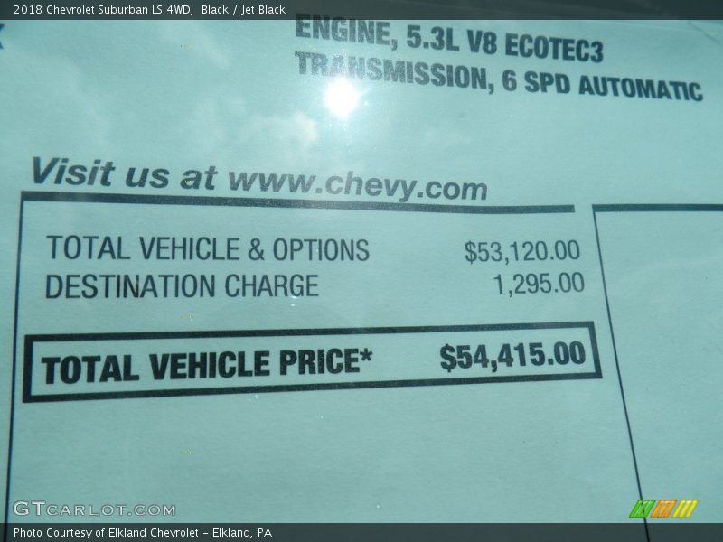 Black / Jet Black 2018 Chevrolet Suburban LS 4WD