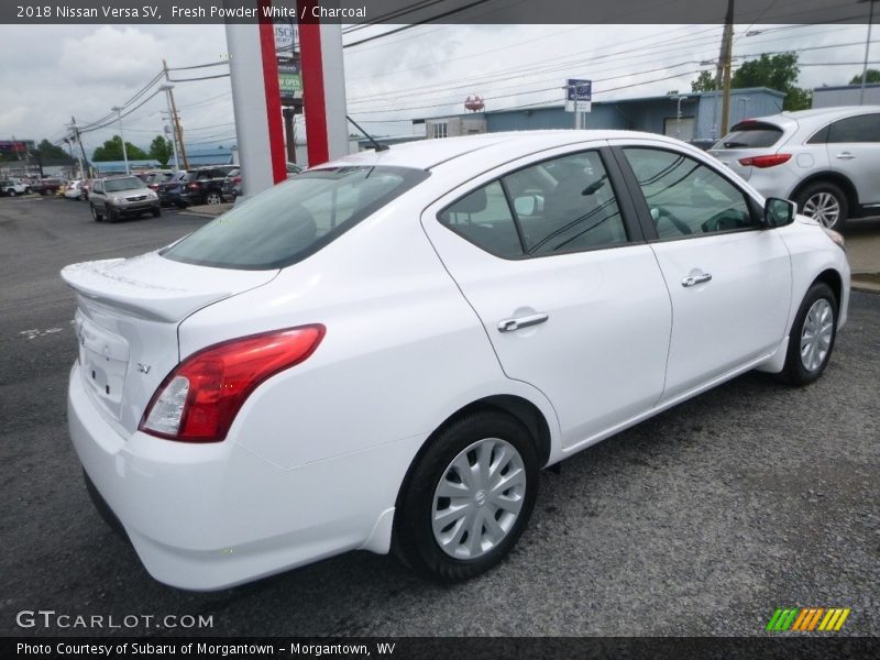 Fresh Powder White / Charcoal 2018 Nissan Versa SV