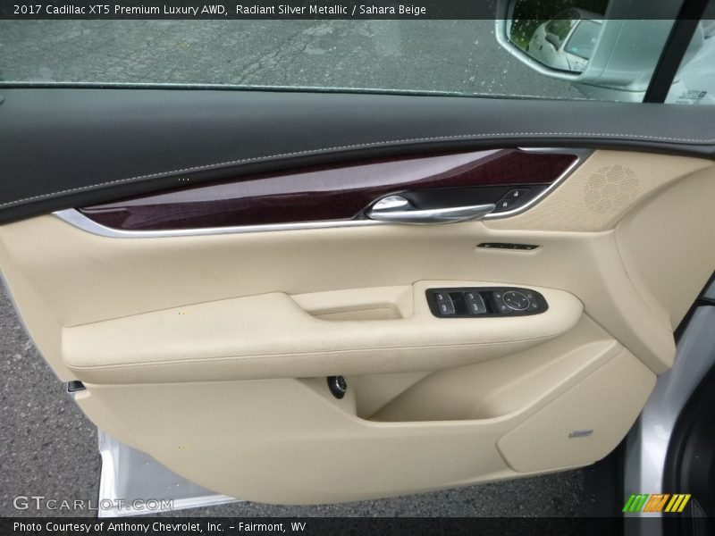 Radiant Silver Metallic / Sahara Beige 2017 Cadillac XT5 Premium Luxury AWD