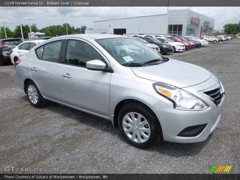 Brilliant Silver / Charcoal 2018 Nissan Versa SV