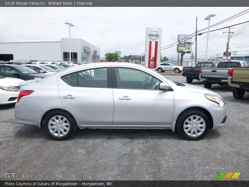 Brilliant Silver / Charcoal 2018 Nissan Versa SV