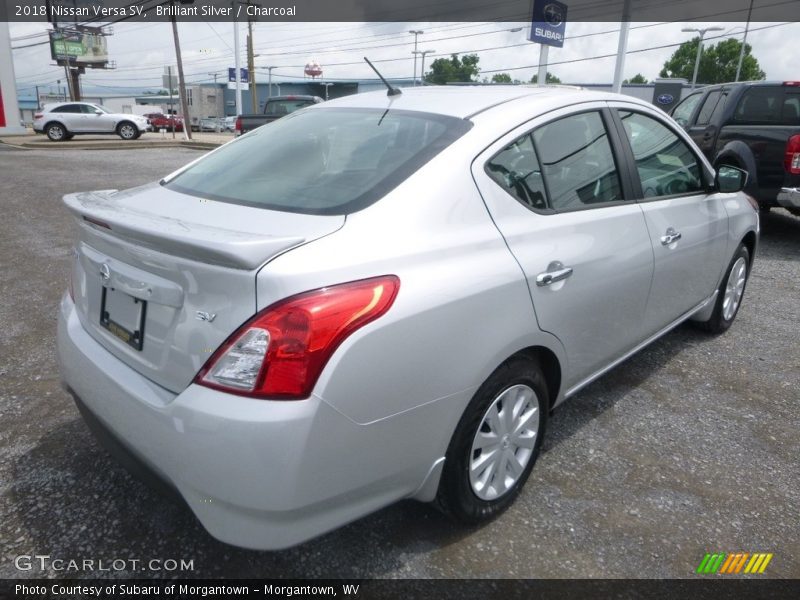 Brilliant Silver / Charcoal 2018 Nissan Versa SV