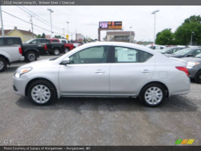 Brilliant Silver / Charcoal 2018 Nissan Versa SV