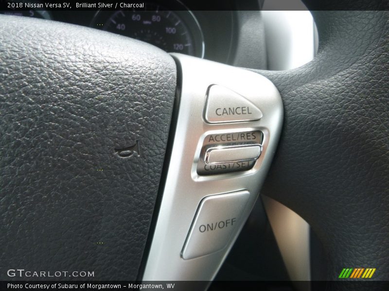 Brilliant Silver / Charcoal 2018 Nissan Versa SV