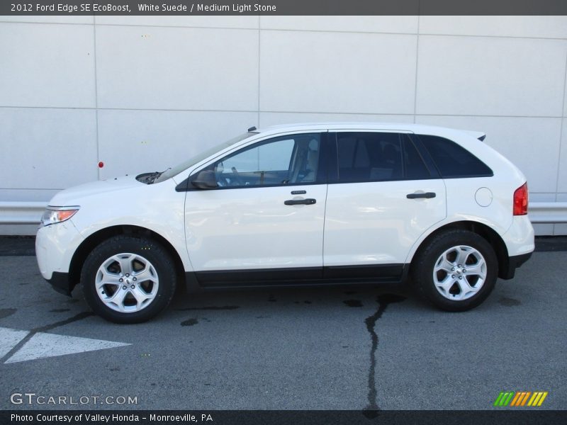 White Suede / Medium Light Stone 2012 Ford Edge SE EcoBoost