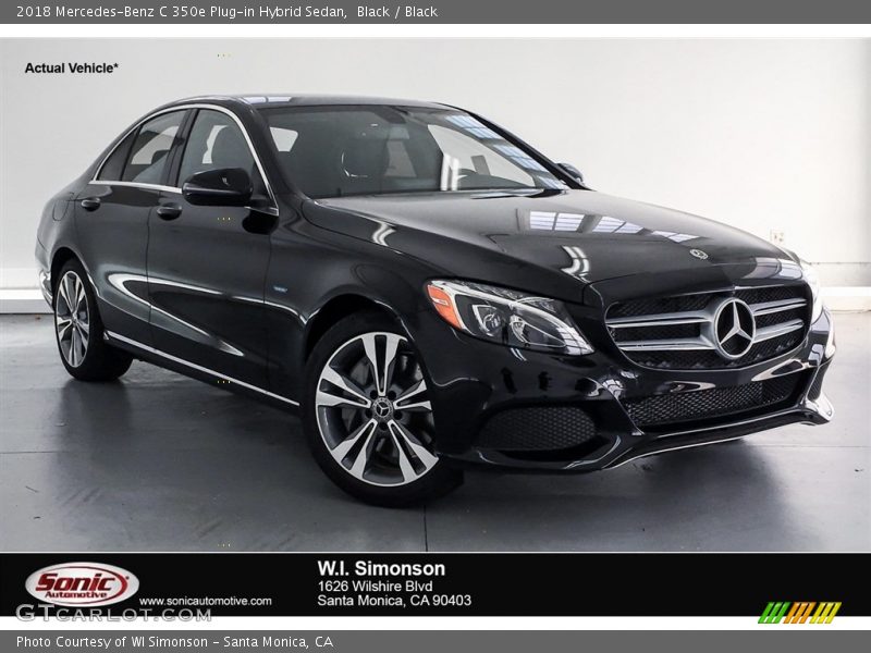 Black / Black 2018 Mercedes-Benz C 350e Plug-in Hybrid Sedan
