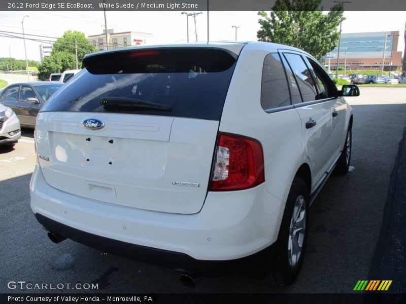 White Suede / Medium Light Stone 2012 Ford Edge SE EcoBoost