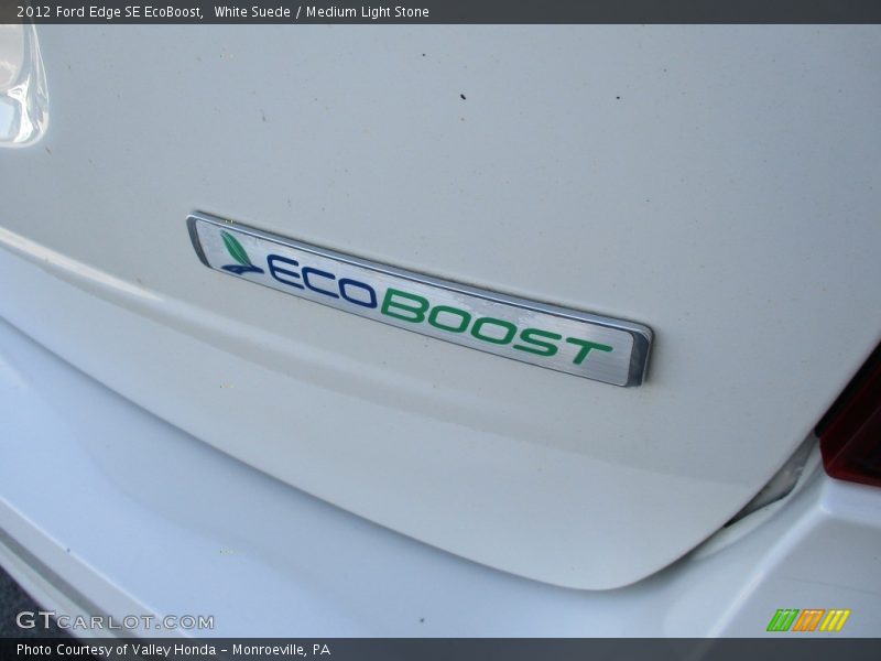 White Suede / Medium Light Stone 2012 Ford Edge SE EcoBoost