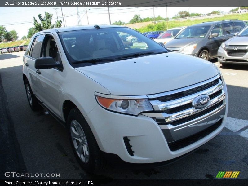 White Suede / Medium Light Stone 2012 Ford Edge SE EcoBoost