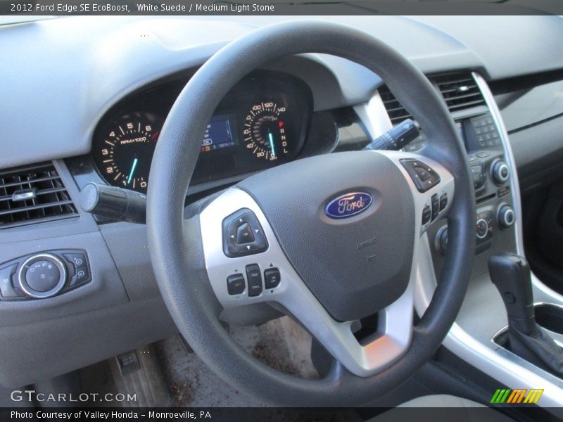 White Suede / Medium Light Stone 2012 Ford Edge SE EcoBoost