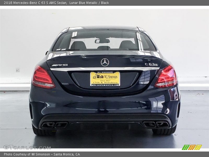 Lunar Blue Metallic / Black 2018 Mercedes-Benz C 63 S AMG Sedan