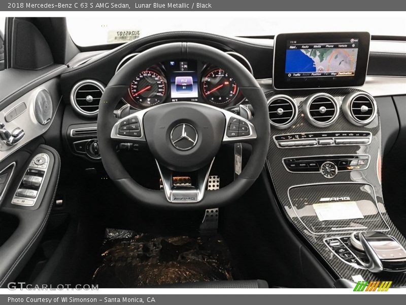Lunar Blue Metallic / Black 2018 Mercedes-Benz C 63 S AMG Sedan