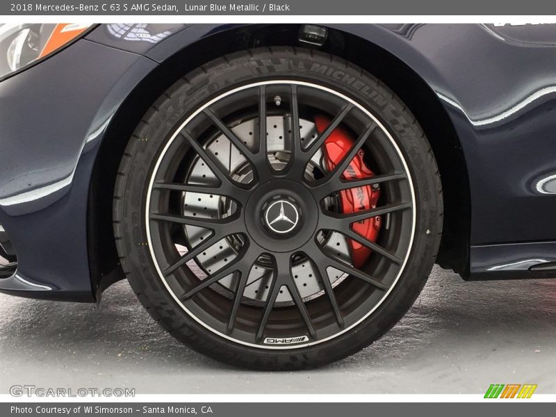 Lunar Blue Metallic / Black 2018 Mercedes-Benz C 63 S AMG Sedan