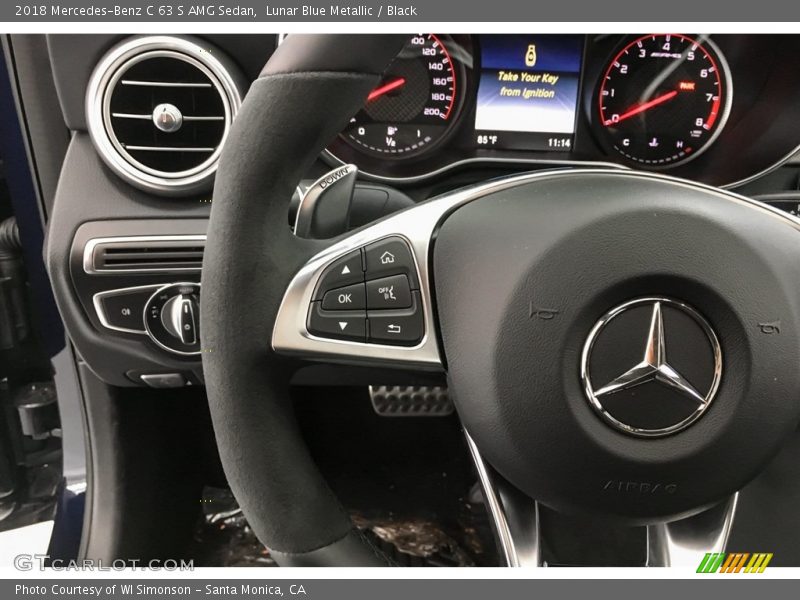 Lunar Blue Metallic / Black 2018 Mercedes-Benz C 63 S AMG Sedan