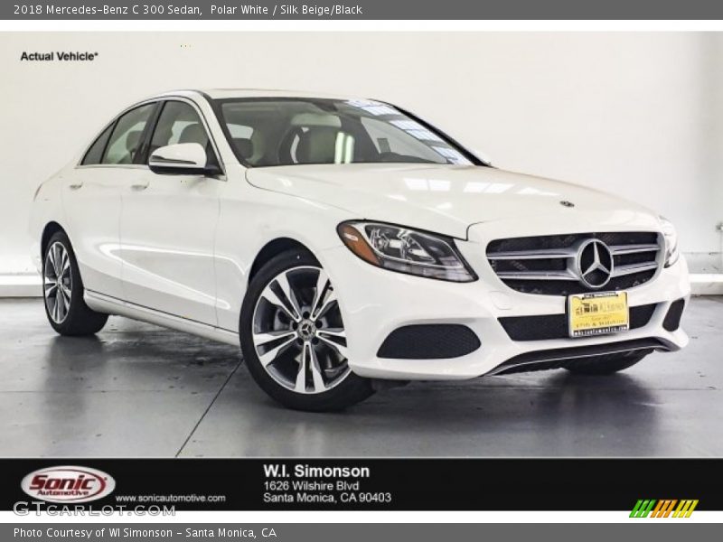 Polar White / Silk Beige/Black 2018 Mercedes-Benz C 300 Sedan