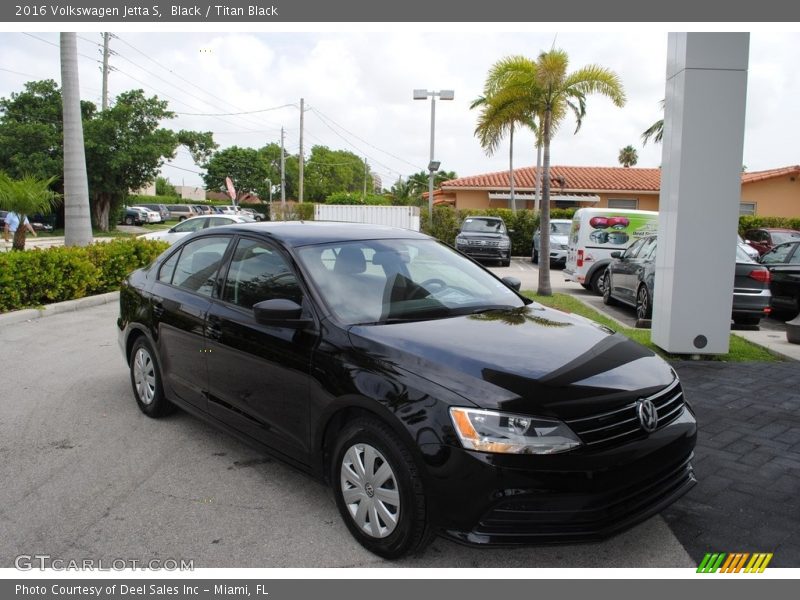 Black / Titan Black 2016 Volkswagen Jetta S