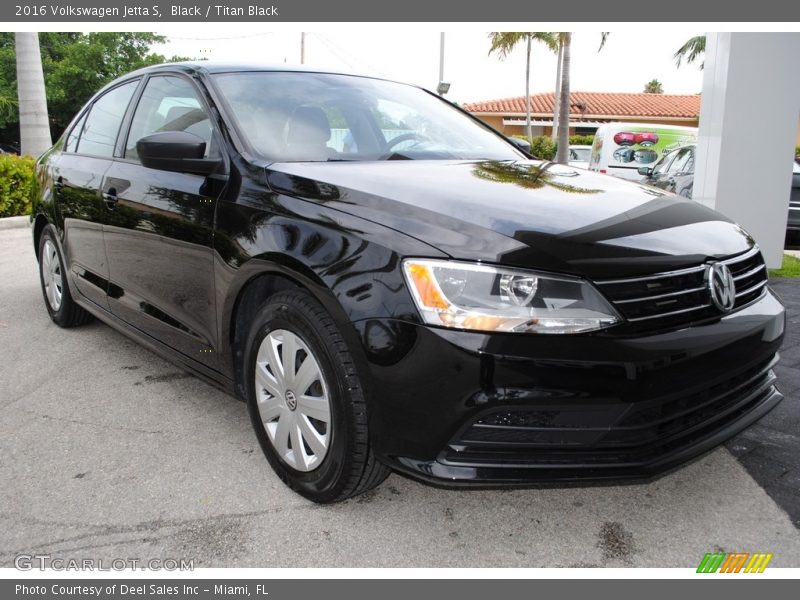 Black / Titan Black 2016 Volkswagen Jetta S