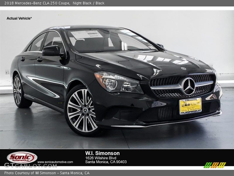 Night Black / Black 2018 Mercedes-Benz CLA 250 Coupe