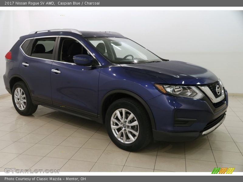 Caspian Blue / Charcoal 2017 Nissan Rogue SV AWD