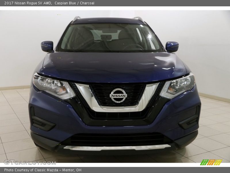 Caspian Blue / Charcoal 2017 Nissan Rogue SV AWD
