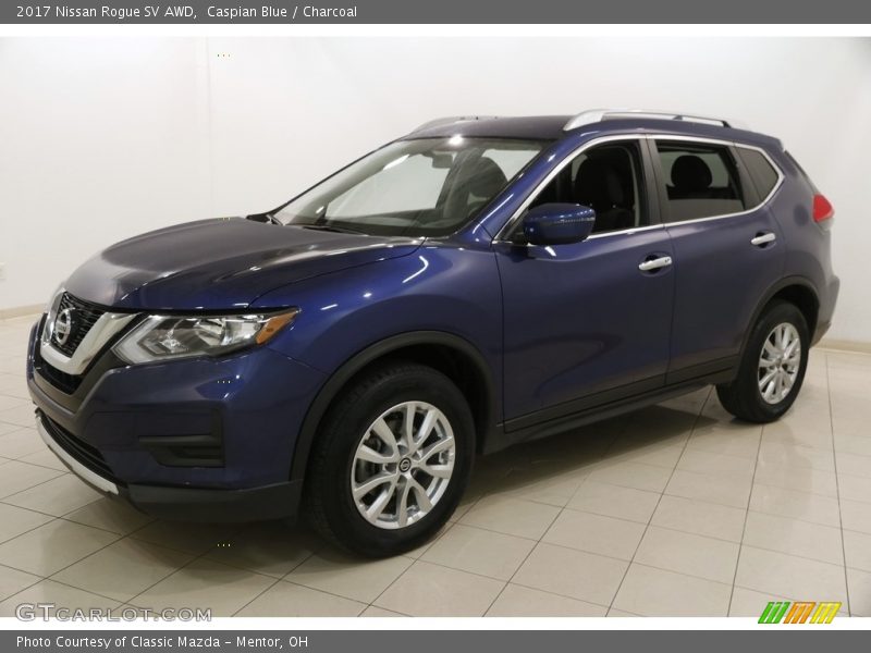 Caspian Blue / Charcoal 2017 Nissan Rogue SV AWD