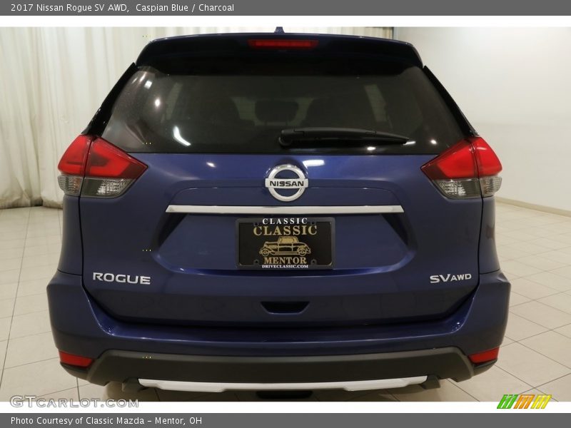 Caspian Blue / Charcoal 2017 Nissan Rogue SV AWD