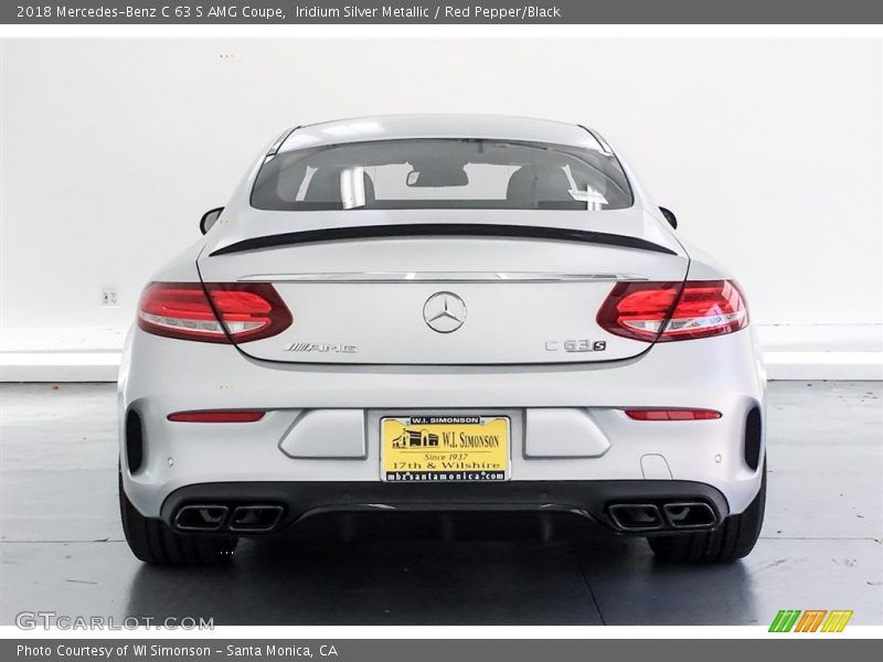 Iridium Silver Metallic / Red Pepper/Black 2018 Mercedes-Benz C 63 S AMG Coupe