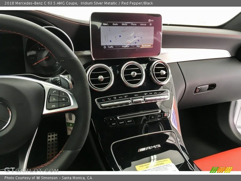 Iridium Silver Metallic / Red Pepper/Black 2018 Mercedes-Benz C 63 S AMG Coupe