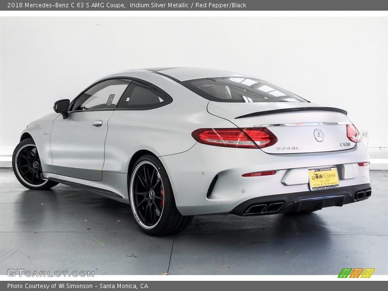 Iridium Silver Metallic / Red Pepper/Black 2018 Mercedes-Benz C 63 S AMG Coupe