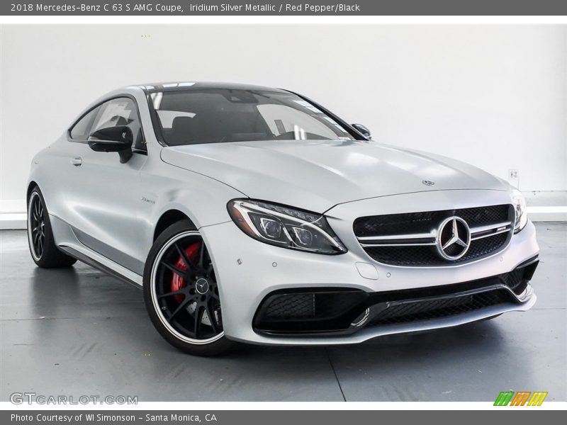 Iridium Silver Metallic / Red Pepper/Black 2018 Mercedes-Benz C 63 S AMG Coupe