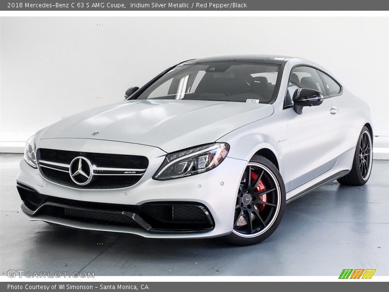 Iridium Silver Metallic / Red Pepper/Black 2018 Mercedes-Benz C 63 S AMG Coupe
