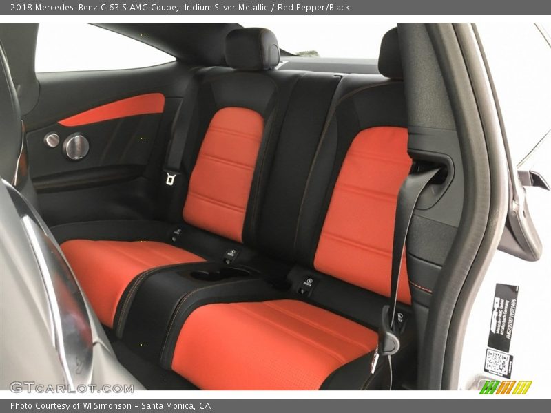 Iridium Silver Metallic / Red Pepper/Black 2018 Mercedes-Benz C 63 S AMG Coupe