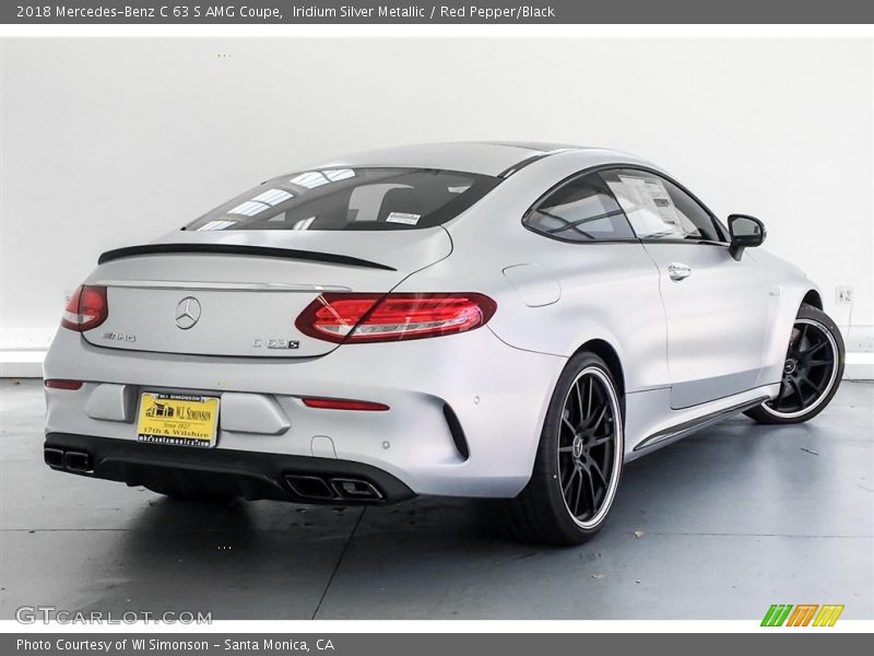 Iridium Silver Metallic / Red Pepper/Black 2018 Mercedes-Benz C 63 S AMG Coupe