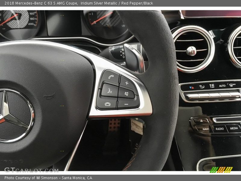 Iridium Silver Metallic / Red Pepper/Black 2018 Mercedes-Benz C 63 S AMG Coupe