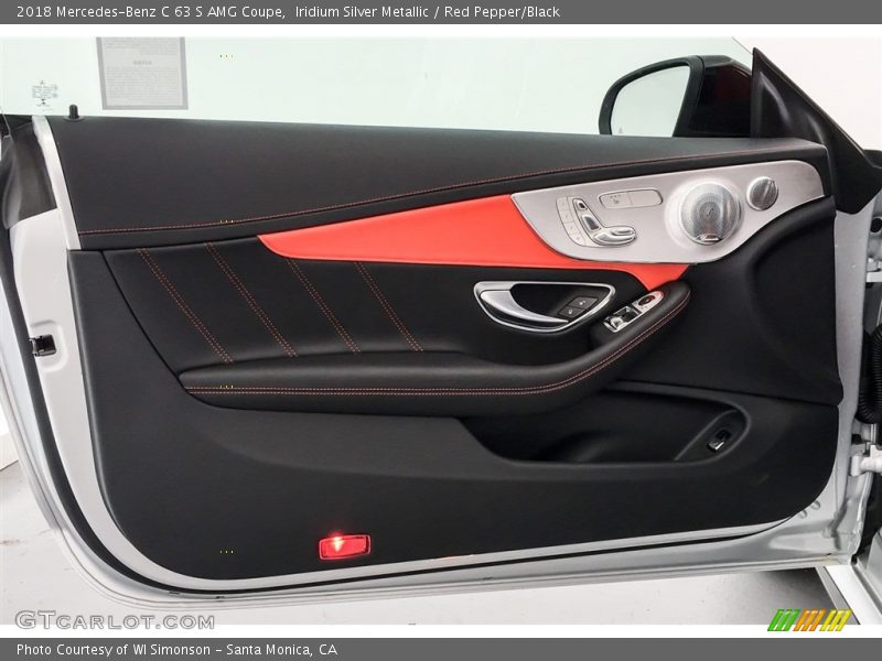 Iridium Silver Metallic / Red Pepper/Black 2018 Mercedes-Benz C 63 S AMG Coupe